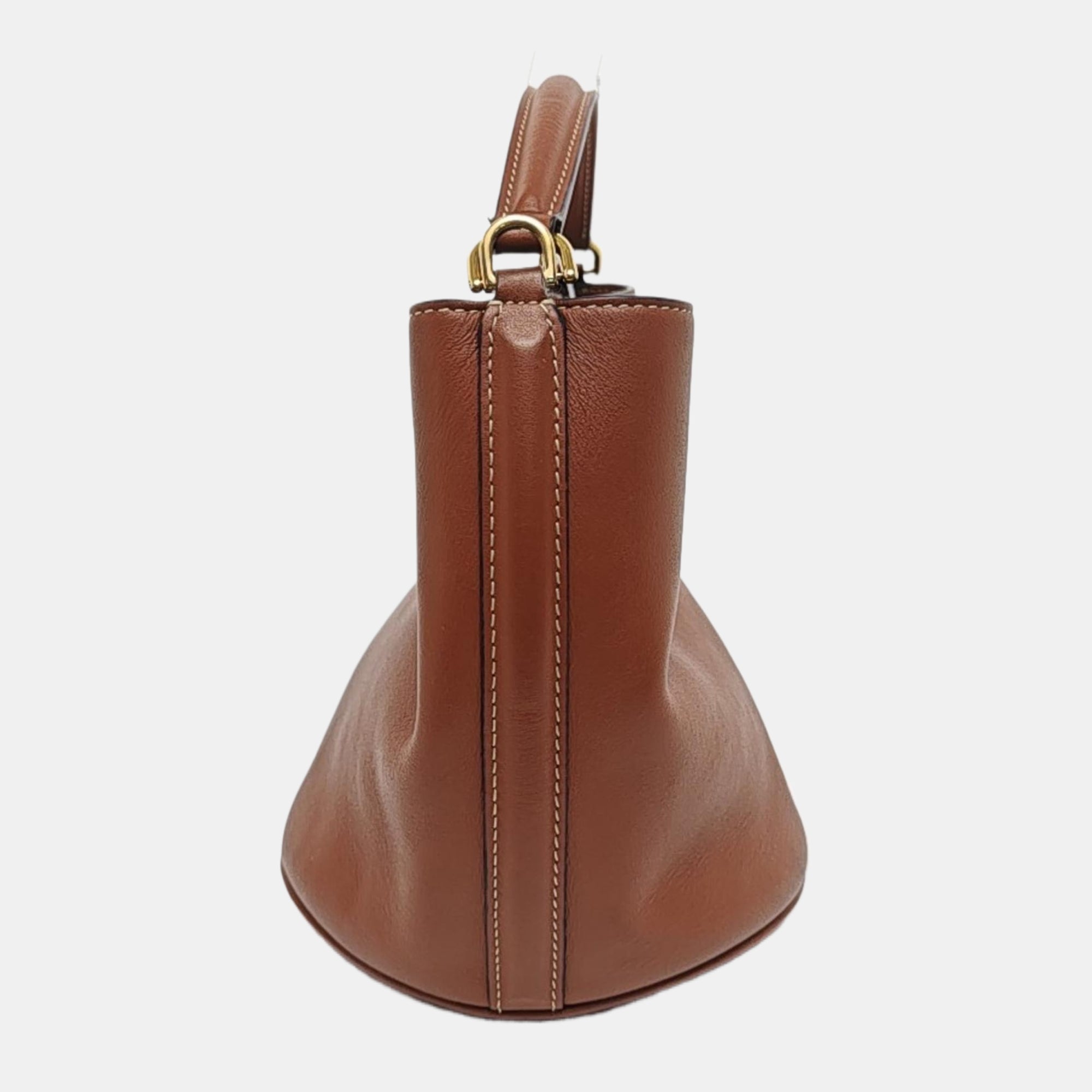 Authenticated pre-owned  Bucket 16 Calfskin Brown - Shoulder Bag at Looply