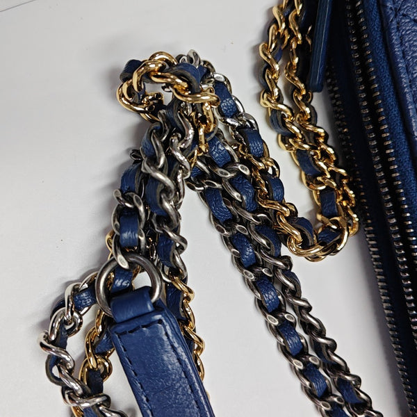 Authenticated pre-owned  Gabrielle Mini Quilted Lambskin Blue - Shoulder Bag at Looply