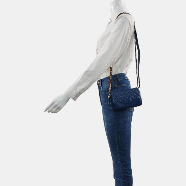 Authenticated pre-owned  Gabrielle Mini Quilted Lambskin Blue - Shoulder Bag at Looply