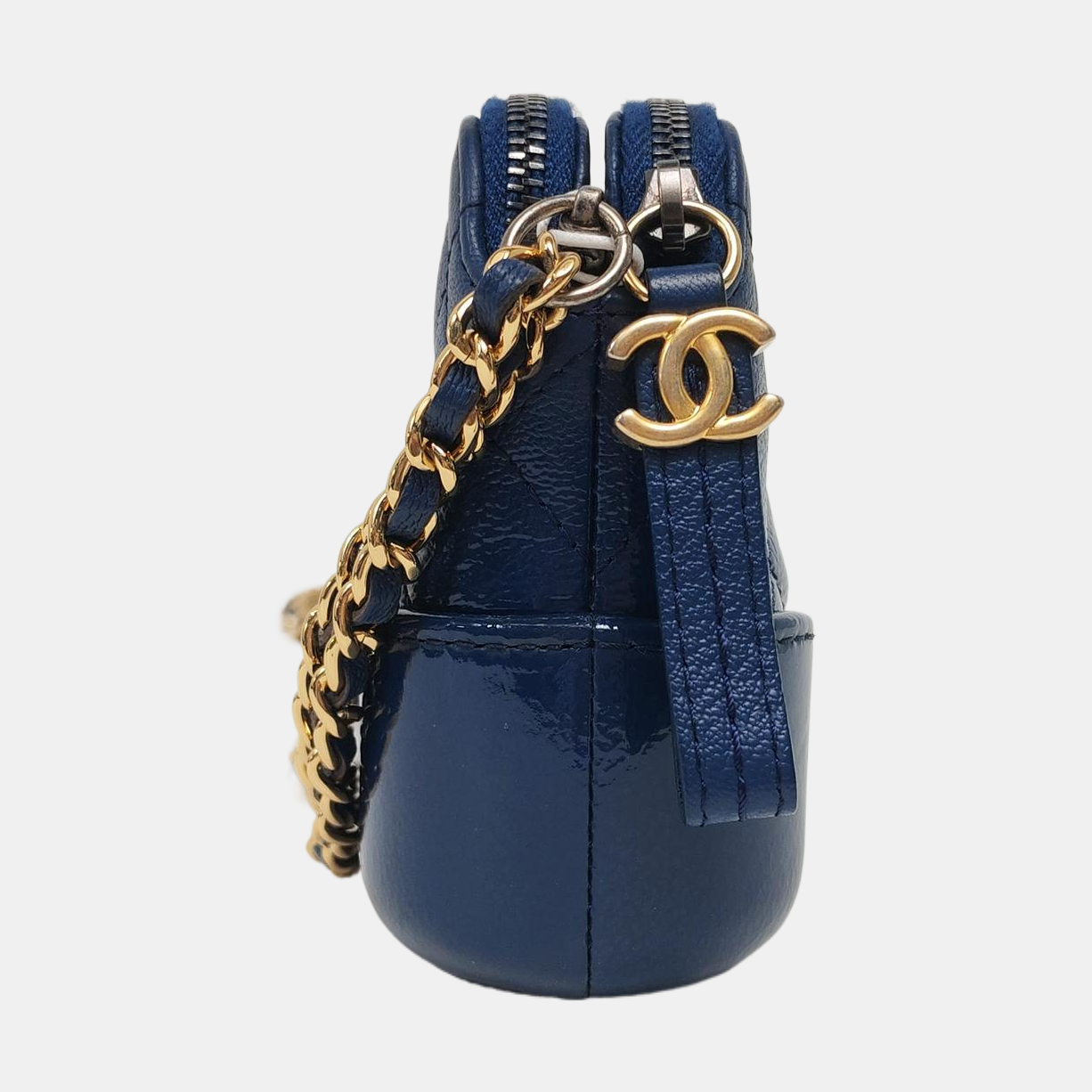Authenticated pre-owned  Gabrielle Mini Quilted Lambskin Blue - Shoulder Bag at Looply