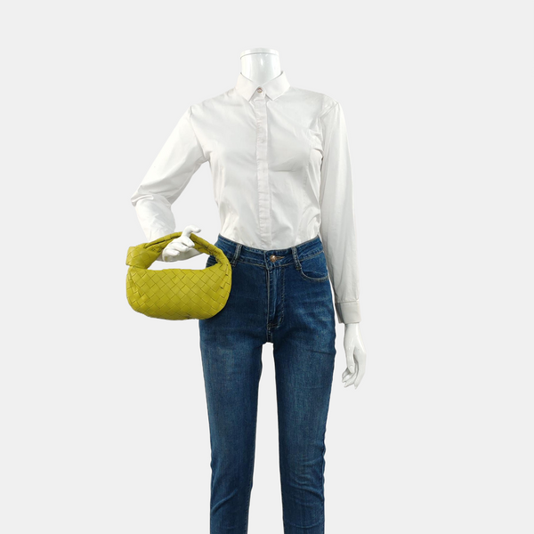 Authenticated pre-owned  Jodie Lambskin Yellow - Top Handle Bag at Looply