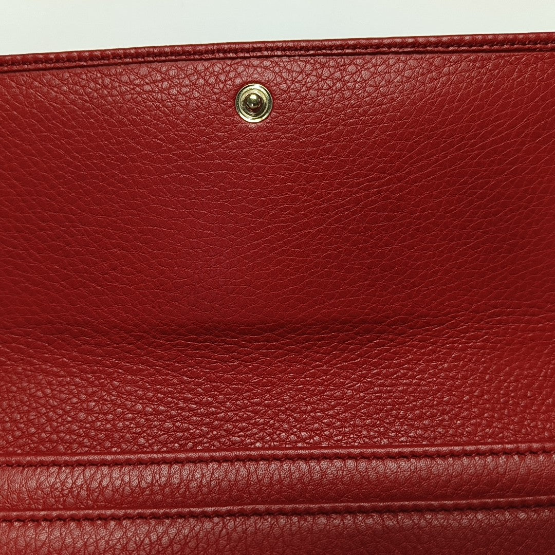 Authenticated pre-owned  Soho Calfskin Red Wallet - Wallet at Looply