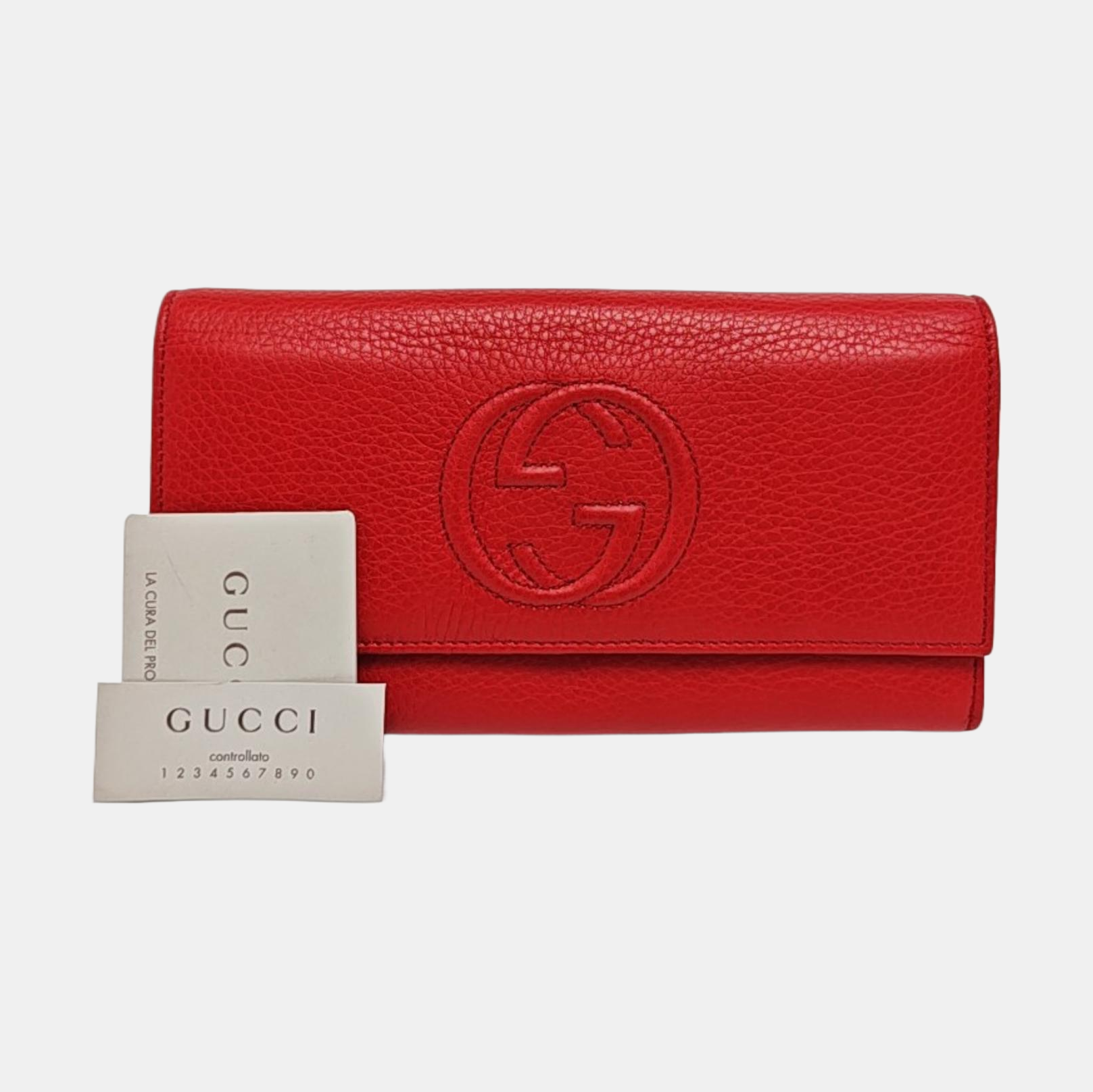 Authenticated pre-owned  Soho Calfskin Red Wallet - Wallet at Looply