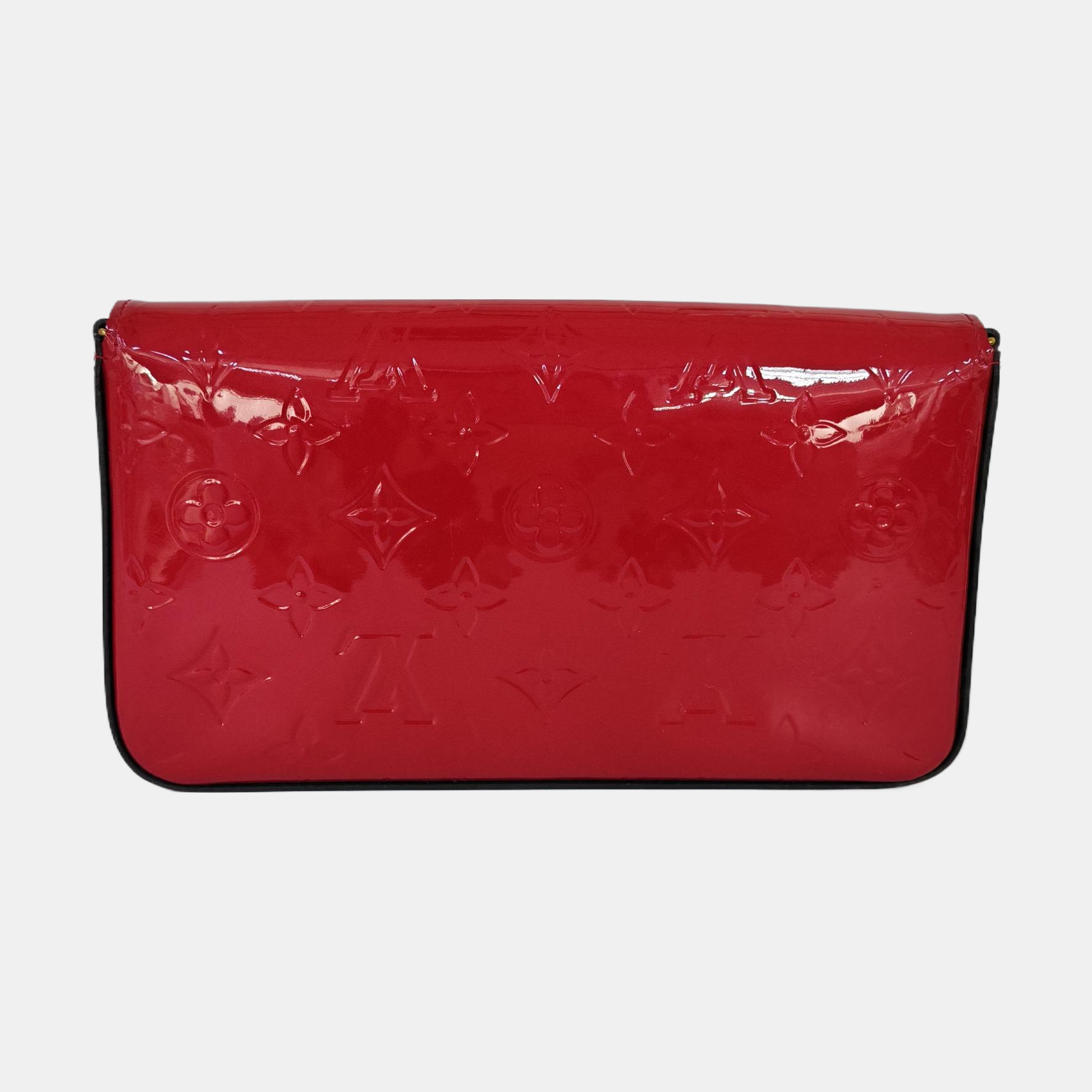 Authenticated pre-owned  Félicie Monogram Patent Leather Red - Shoulder Bag at Looply