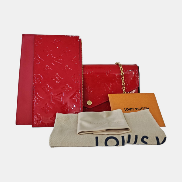 Authenticated pre-owned  Félicie Monogram Patent Leather Red - Shoulder Bag at Looply