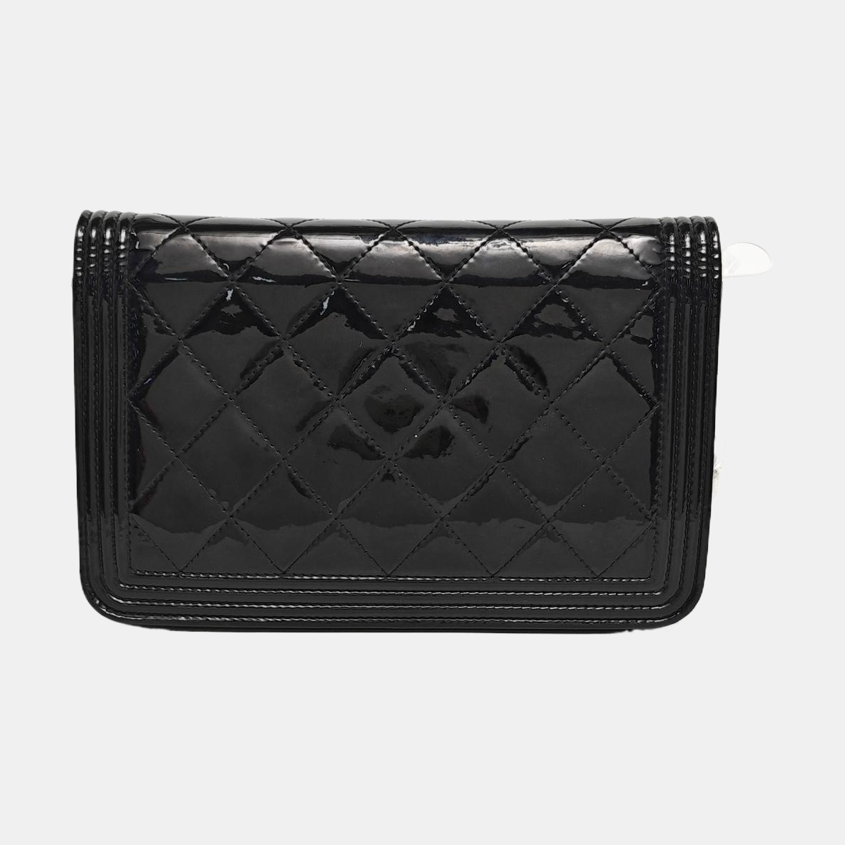Authenticated pre-owned  Boy Chanel WOC Quilted Patent Leather Black - Shoulder Bag at Looply