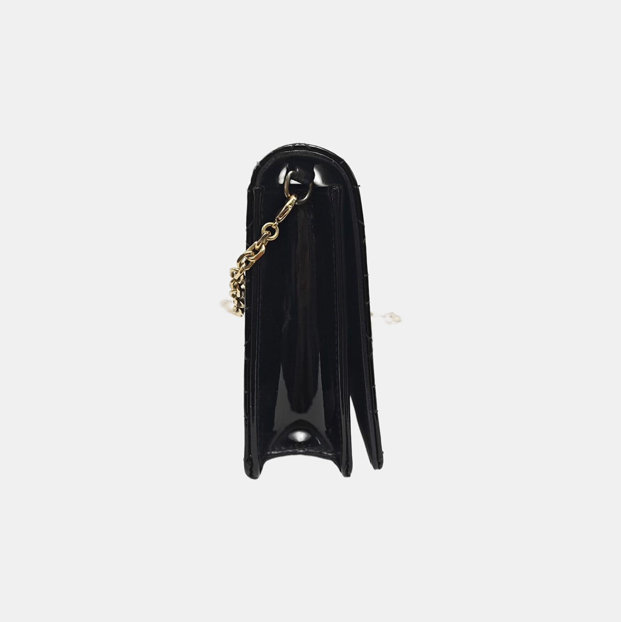 Authenticated pre-owned  Lady Dior Cannage Patent Leather Black - Shoulder Bag at Looply