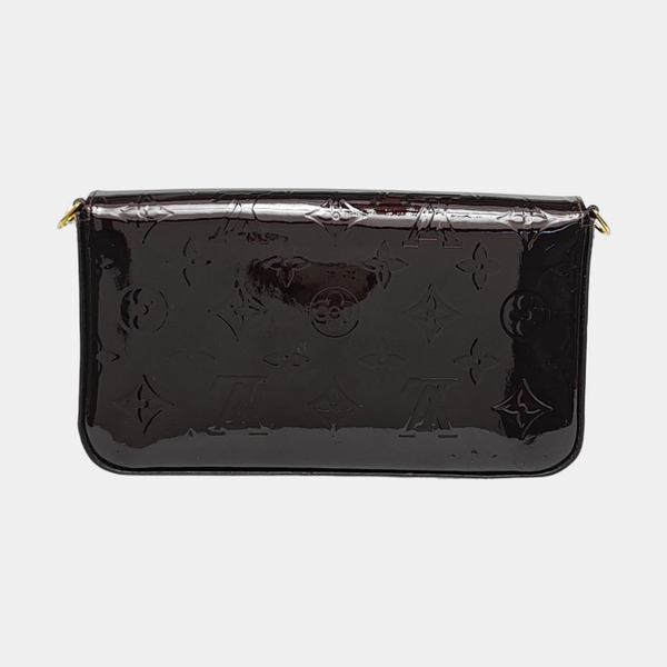 Authenticated pre-owned  Félicie Monogram Patent Leather Burgundy - Shoulder Bag at Looply