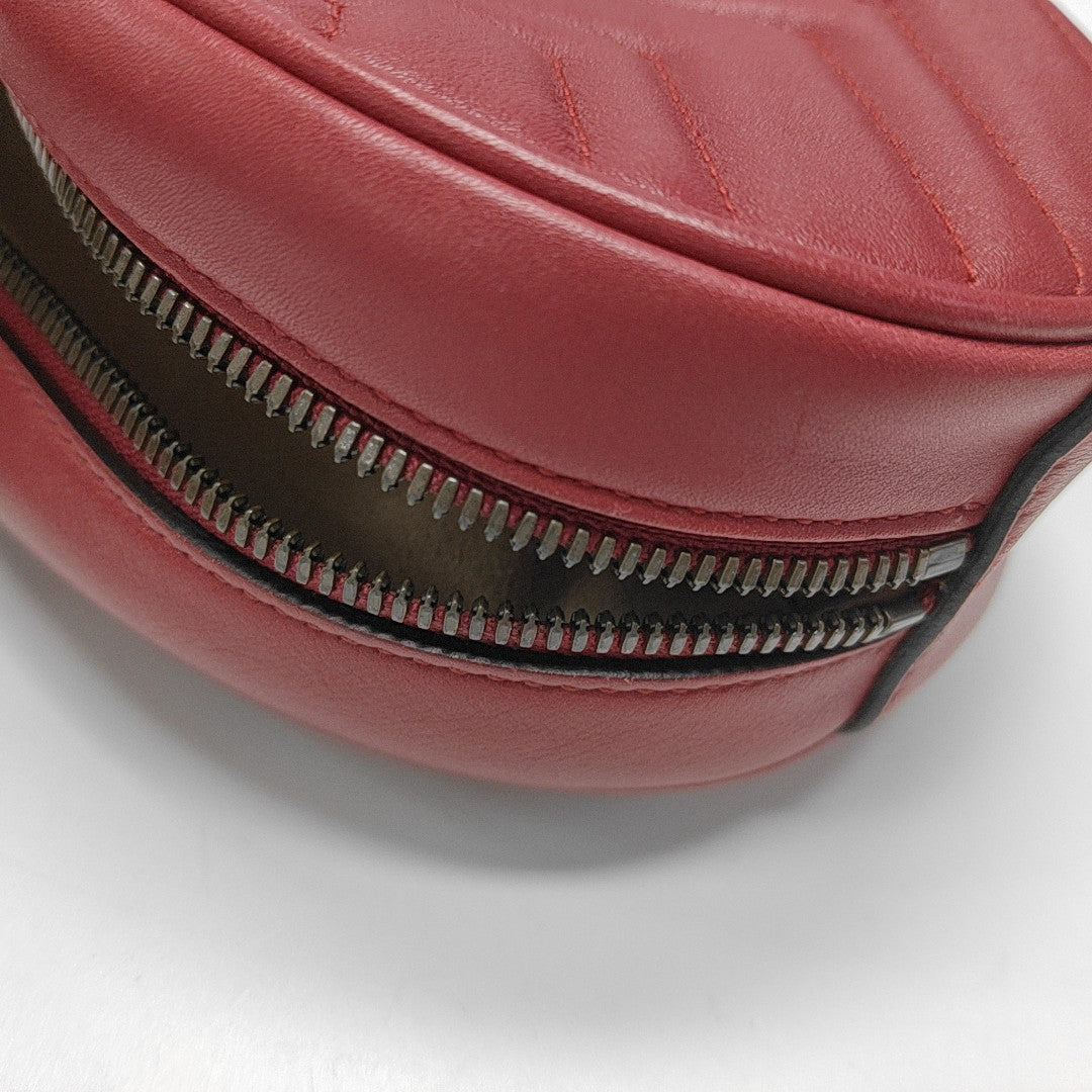 Authenticated pre-owned  GG Marmont Quilted Calfskin Red - Belt Bag at Looply