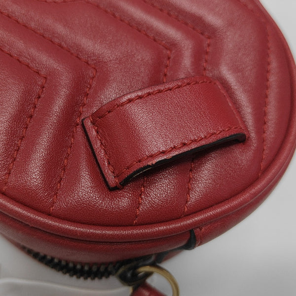 Authenticated pre-owned  GG Marmont Quilted Calfskin Red - Belt Bag at Looply