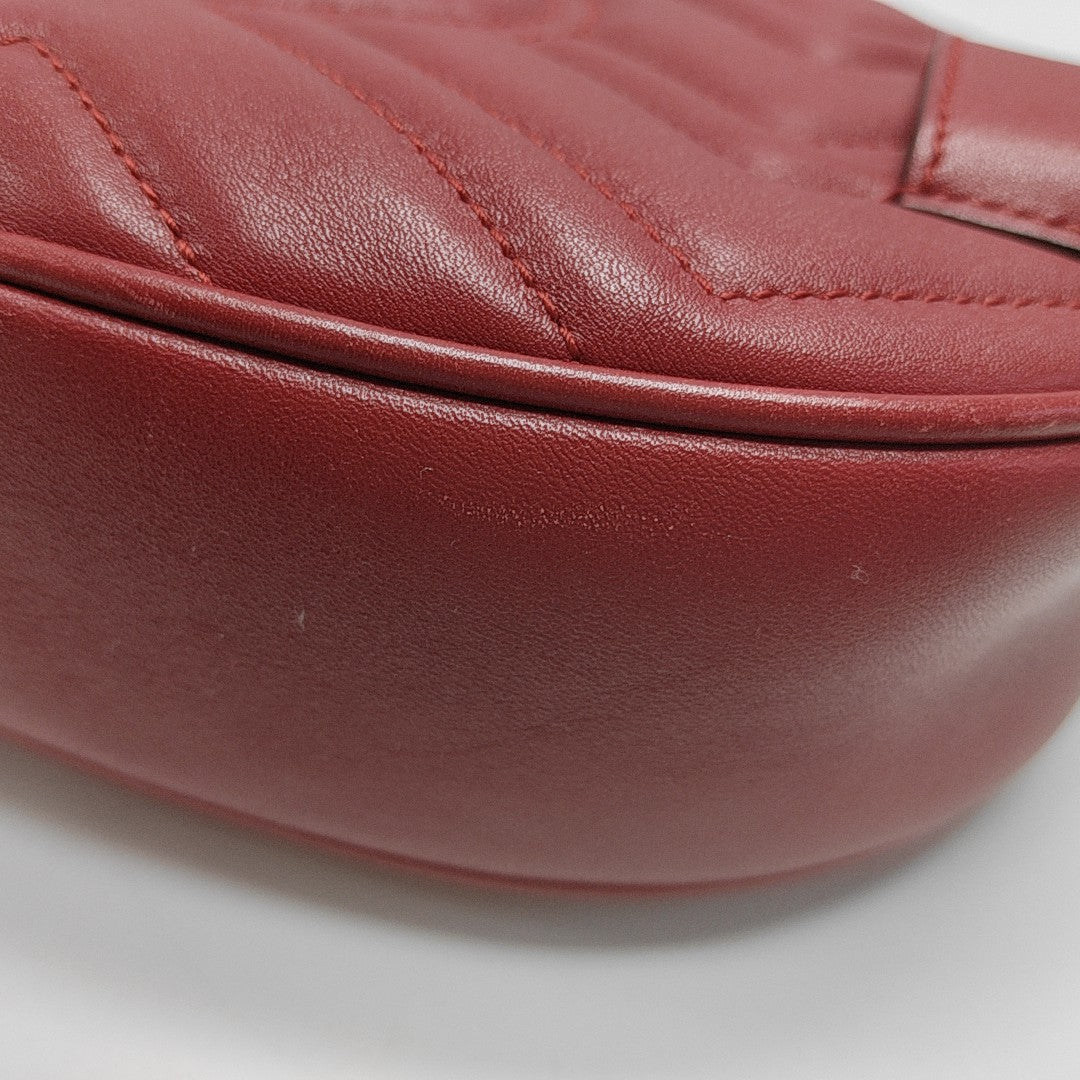 Authenticated pre-owned  GG Marmont Quilted Calfskin Red - Belt Bag at Looply