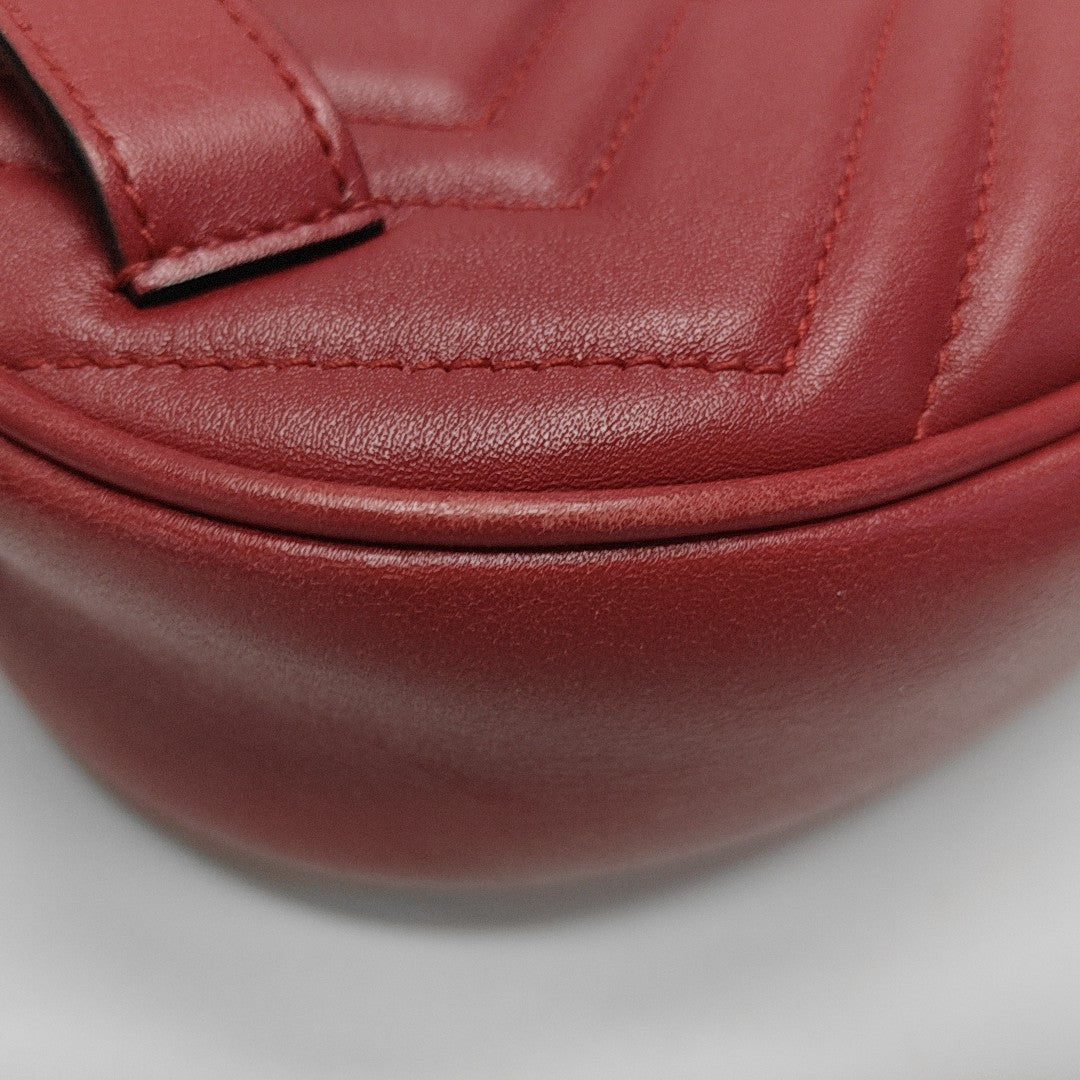 Authenticated pre-owned  GG Marmont Quilted Calfskin Red - Belt Bag at Looply