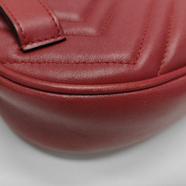 Authenticated pre-owned  GG Marmont Quilted Calfskin Red - Belt Bag at Looply