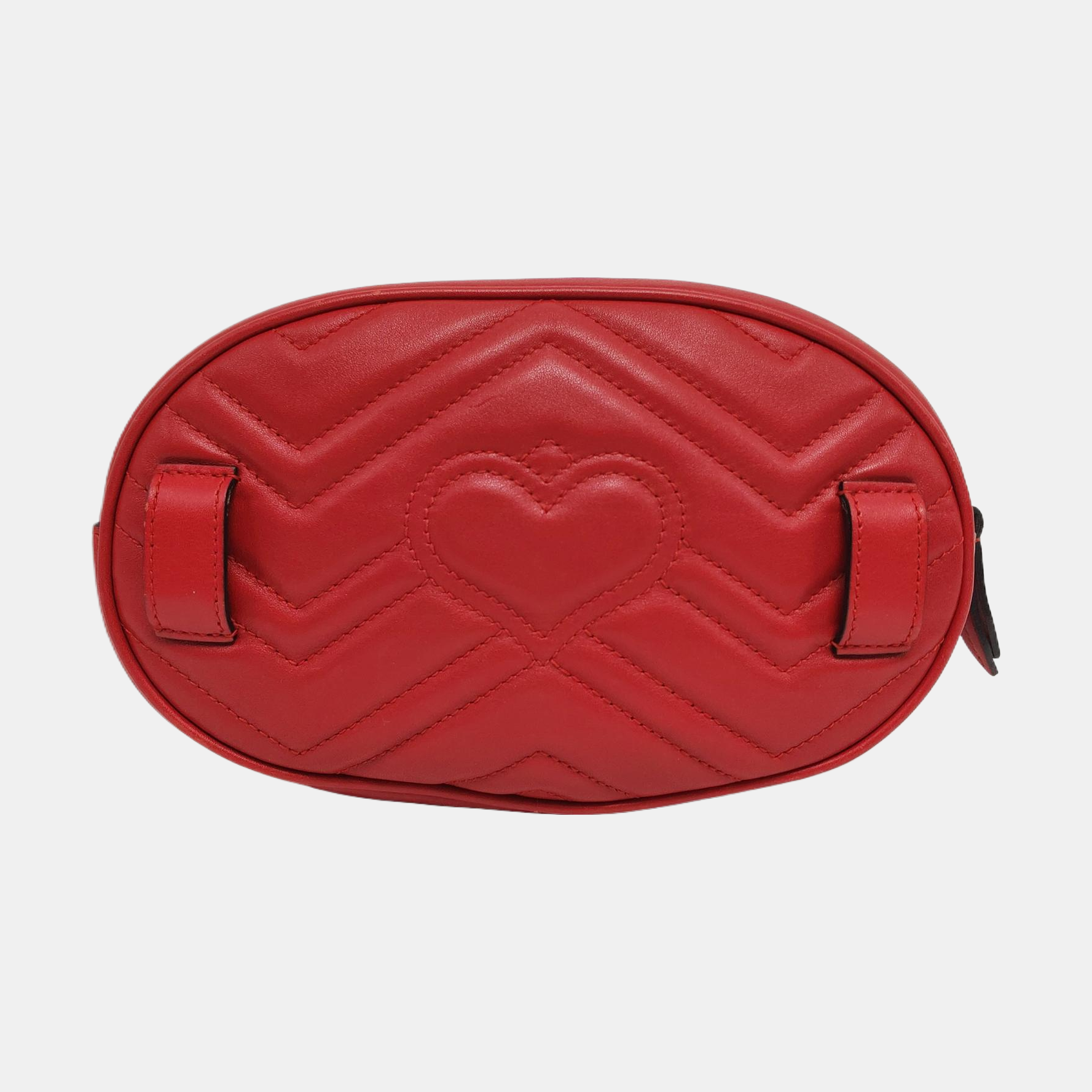 Authenticated pre-owned  GG Marmont Quilted Calfskin Red - Belt Bag at Looply