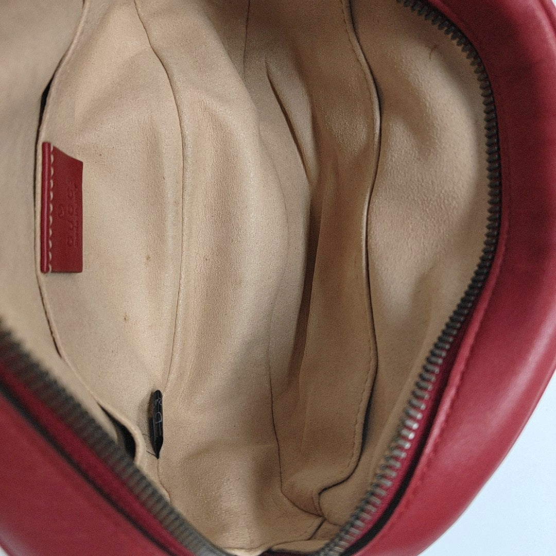 Authenticated pre-owned  GG Marmont Quilted Calfskin Red - Belt Bag at Looply