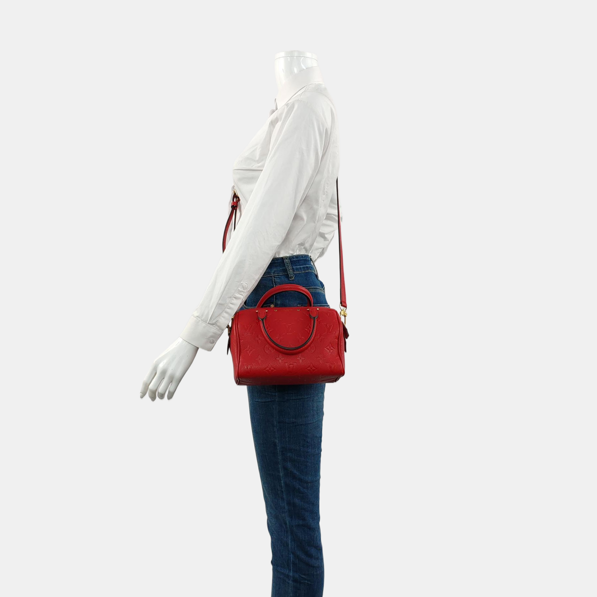 Authenticated pre-owned  Speedy 20 Monogram Calfskin Red - Shoulder Bag at Looply