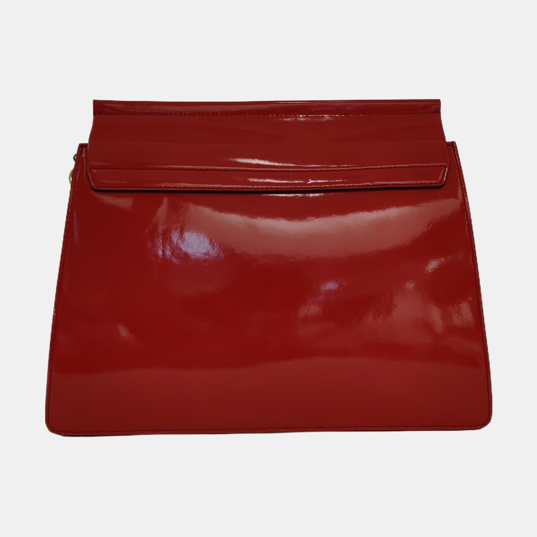Authenticated pre-owned  Faye Medium Patent Leather Red - Top Handle Bag at Looply