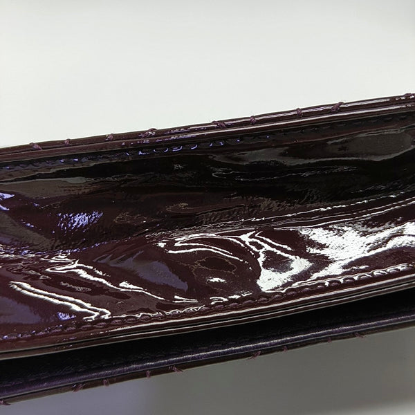Authenticated pre-owned  Lady Dior Cannage Patent Leather Purple - Shoulder Bag at Looply