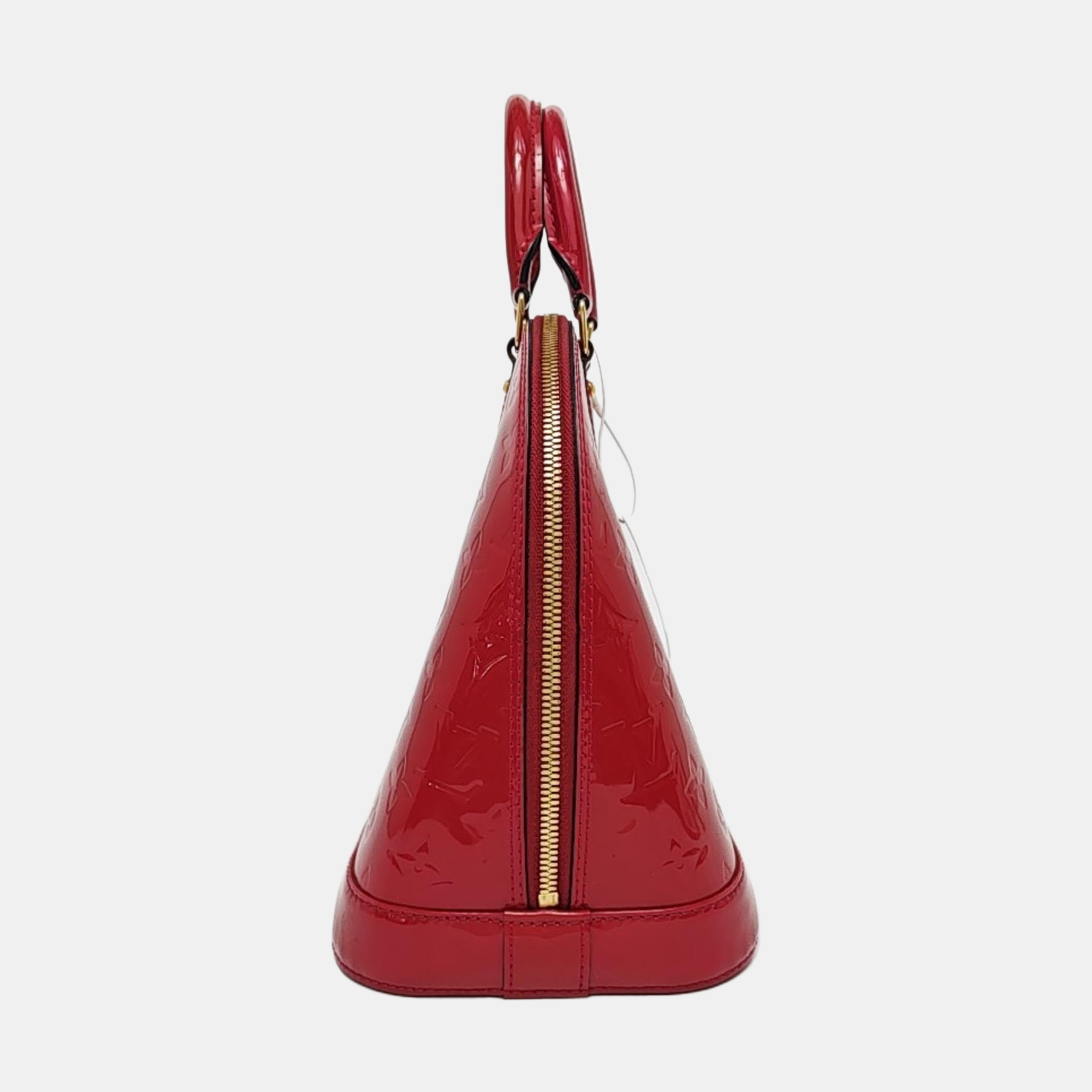 Authenticated pre-owned  Alma PM Monogram Patent Leather Red - Top Handle Bag at Looply