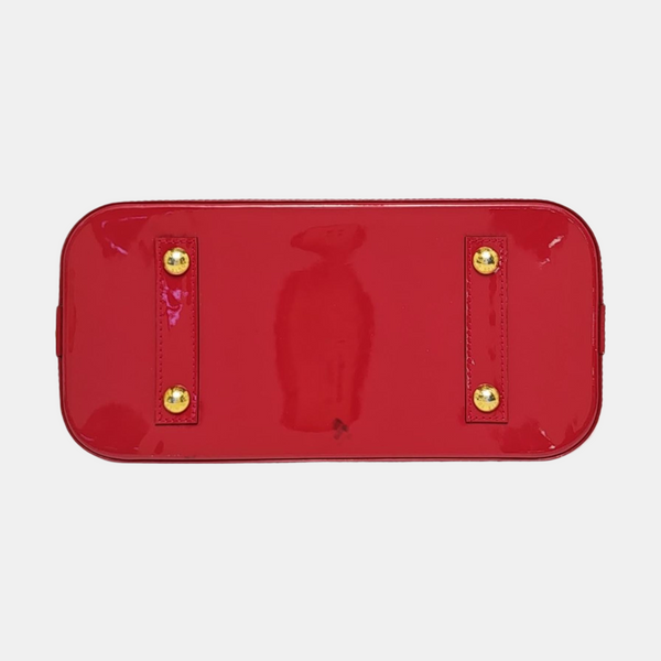 Authenticated pre-owned  Alma PM Monogram Patent Leather Red - Top Handle Bag at Looply