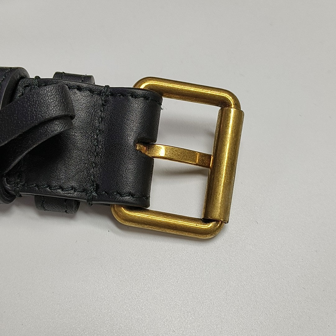 Authenticated pre-owned  GG Marmont Quilted Velvet Black - Belt Bag at Looply