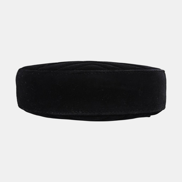 Authenticated pre-owned  GG Marmont Quilted Velvet Black - Belt Bag at Looply