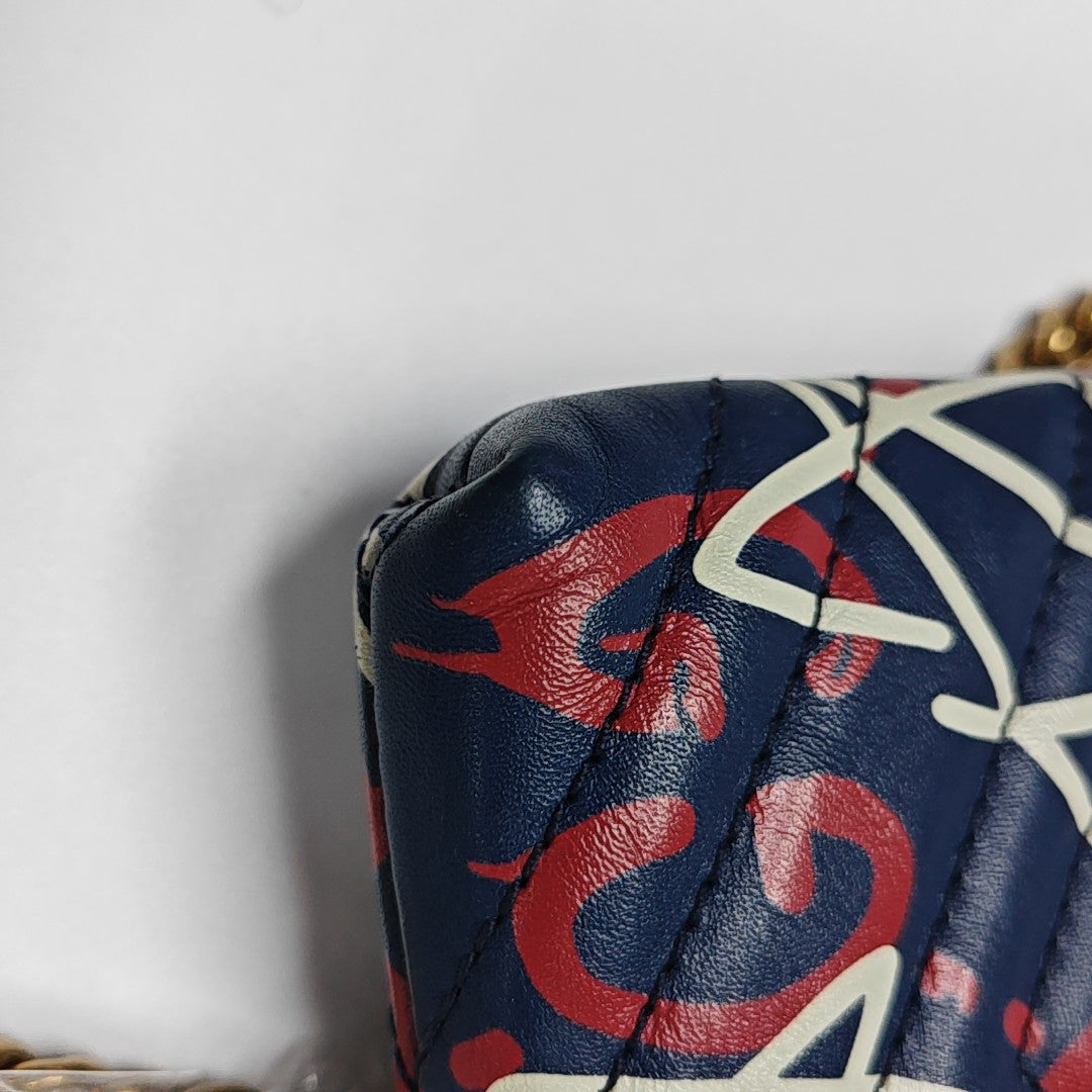 Authenticated pre-owned  GG Marmont Calfskin Blue - Shoulder Bag at Looply