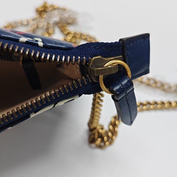Authenticated pre-owned  GG Marmont Calfskin Blue - Shoulder Bag at Looply