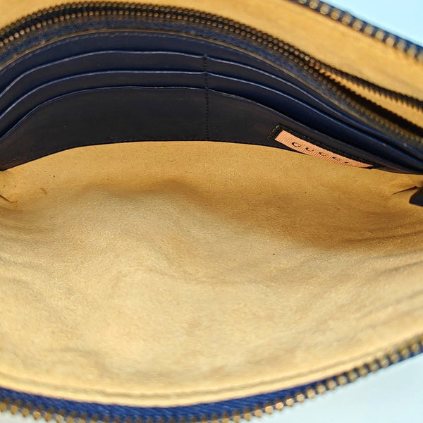 Authenticated pre-owned  GG Marmont Calfskin Blue - Shoulder Bag at Looply