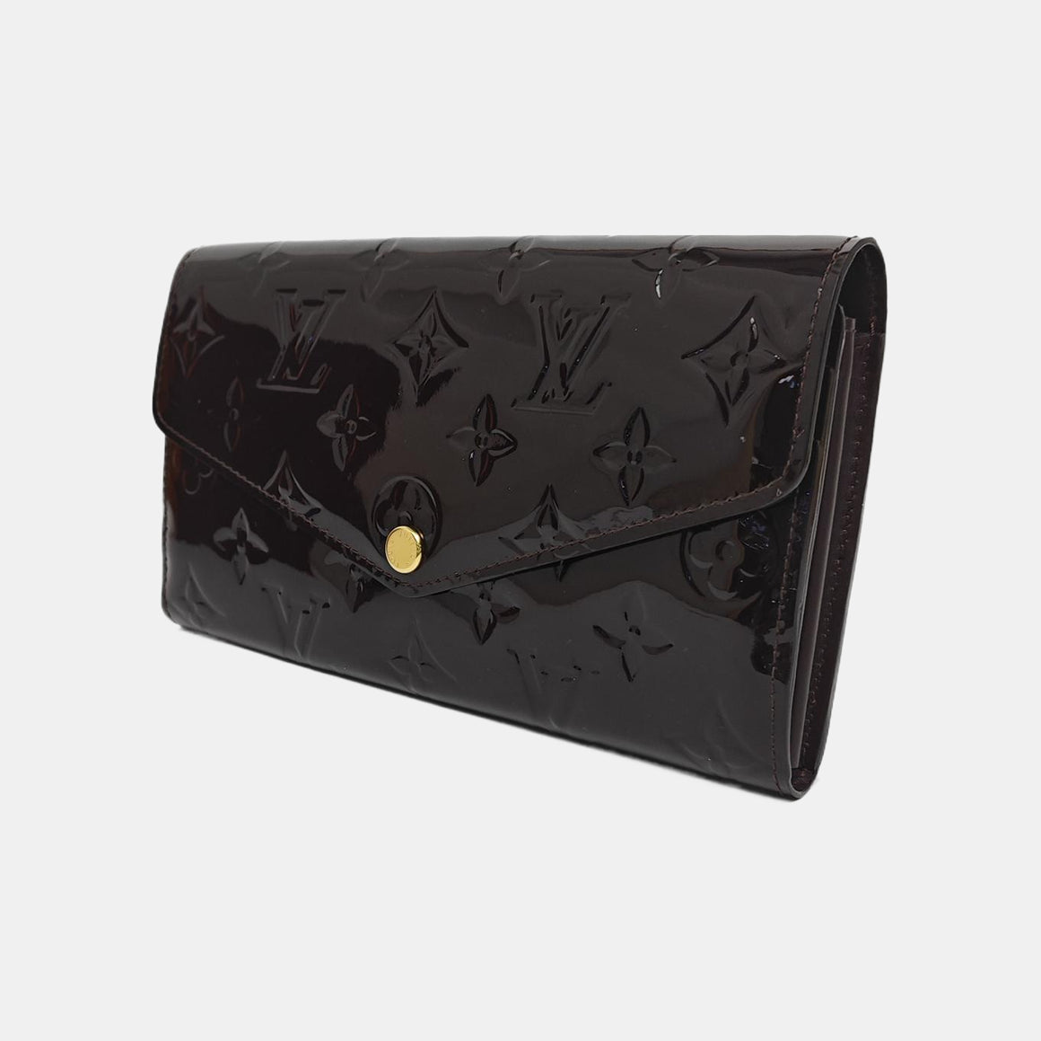 Authenticated pre-owned  LV × TM Sarah Patent Leather Burgundy - Clutch at Looply