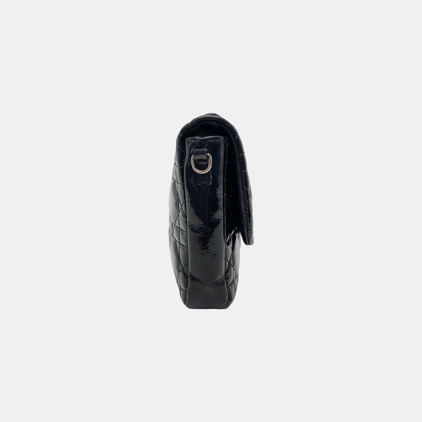 Authenticated pre-owned  Miss Dior Cannage Patent Leather Black - Shoulder Bag at Looply
