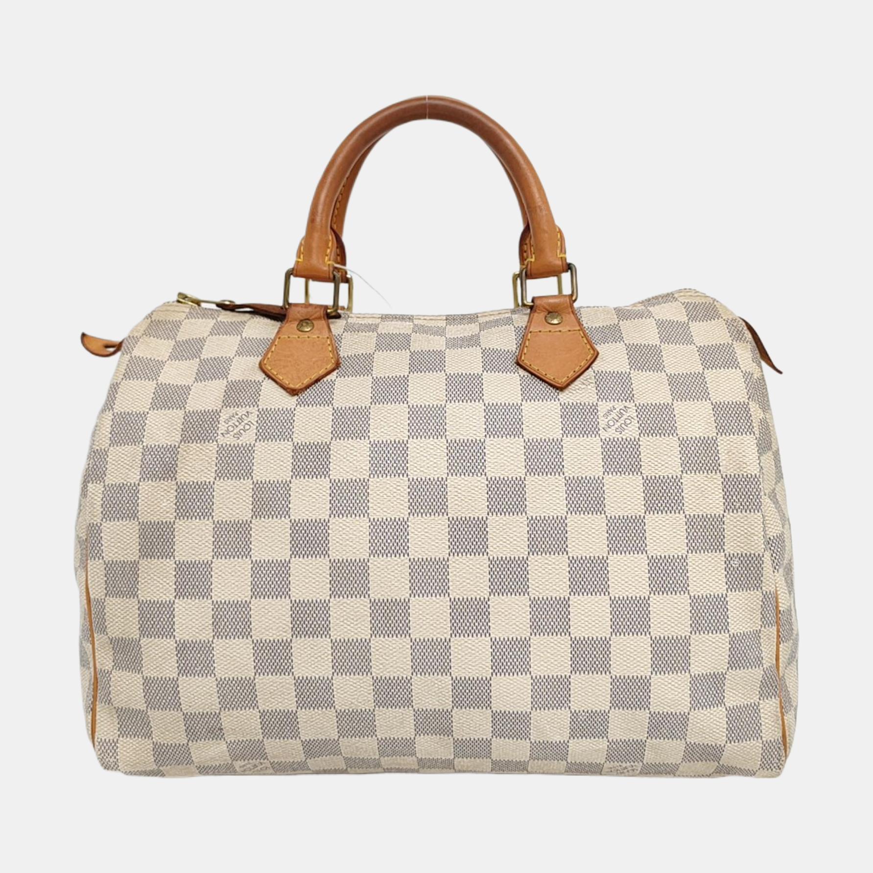 Authenticated pre-owned  Speedy 30 Damier Azur Coated Canvas White - Top Handle Bag at Looply