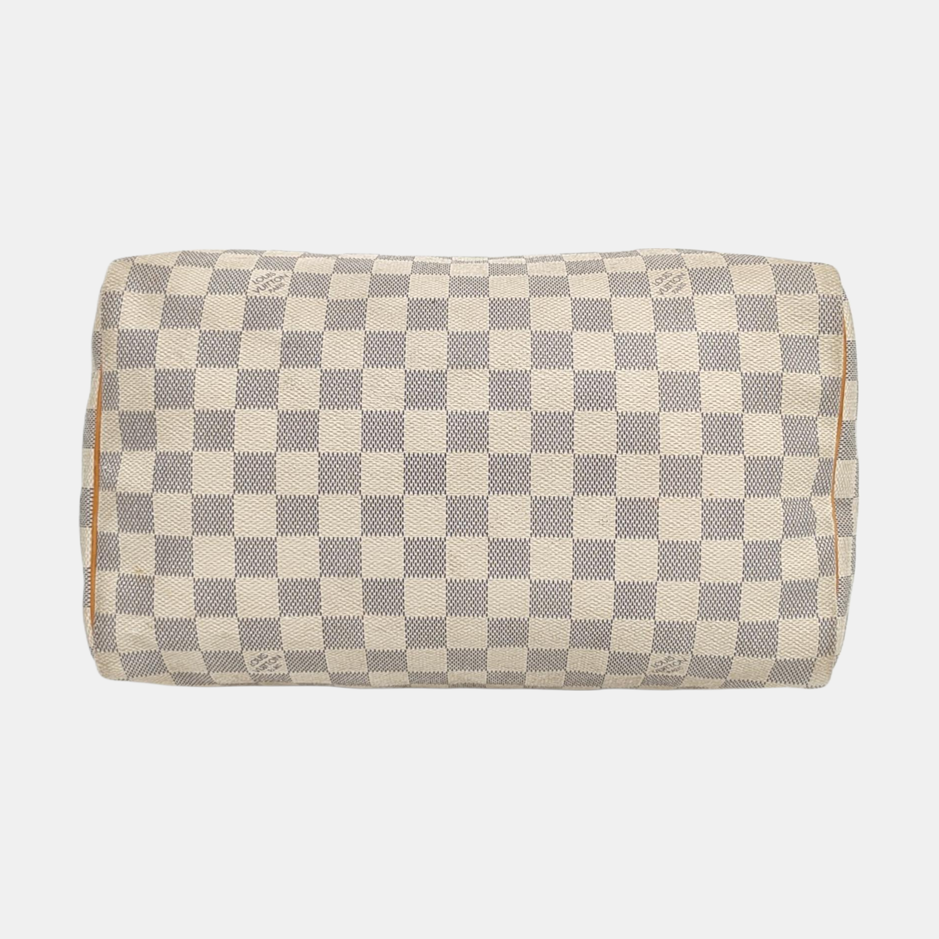 Authenticated pre-owned  Speedy 30 Damier Azur Coated Canvas White - Top Handle Bag at Looply