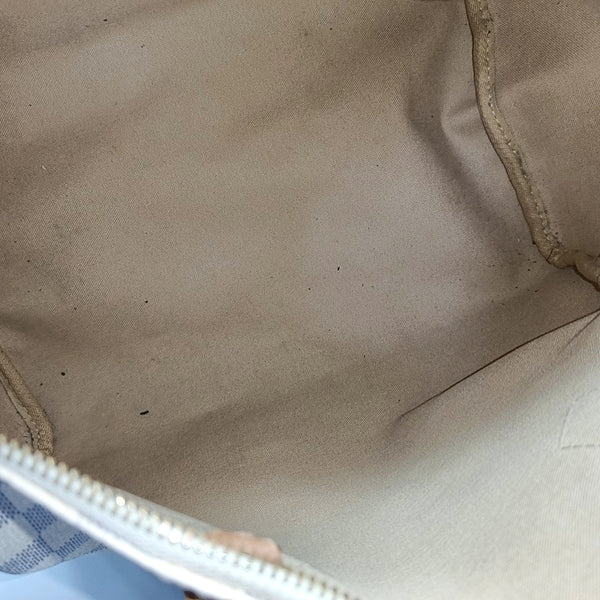 Authenticated pre-owned  Speedy 30 Damier Azur Coated Canvas White - Top Handle Bag at Looply