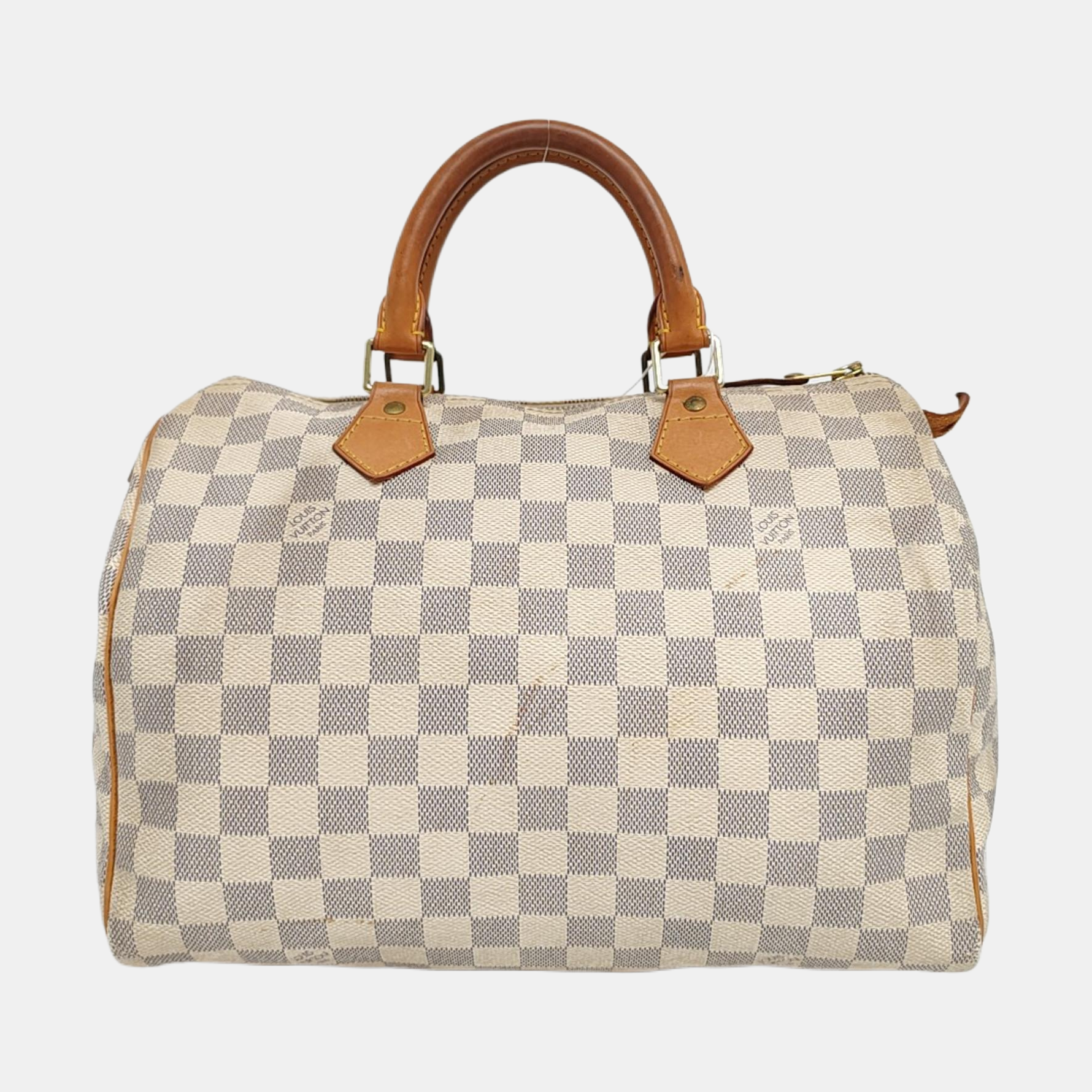 Authenticated pre-owned  Speedy 30 Damier Azur Coated Canvas White - Top Handle Bag at Looply