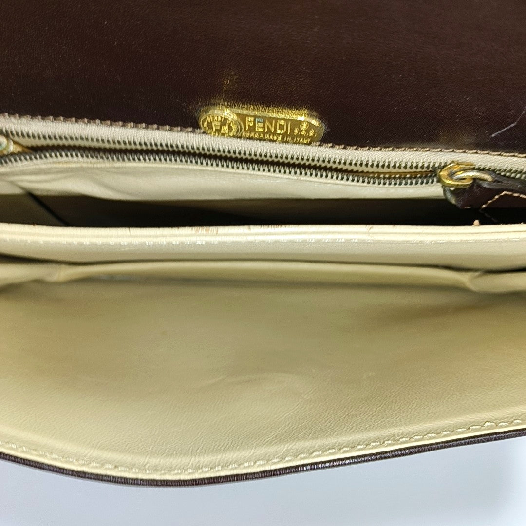 Calfskin Shoulder Bag Brown