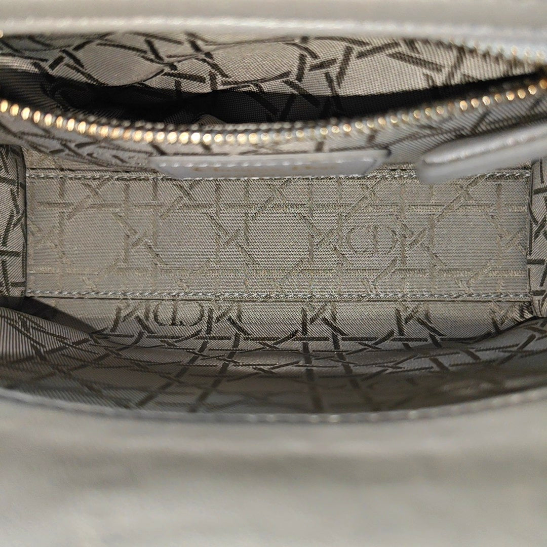 Lady Dior Mini Cannage Lambskin Gray