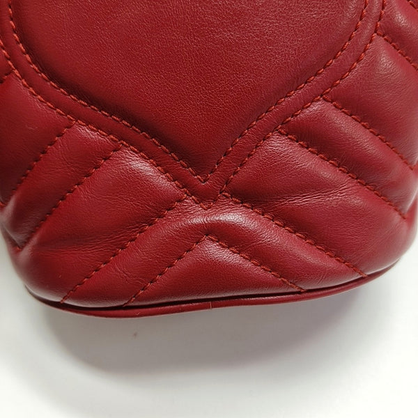 Authenticated pre-owned  GG Marmont Mini Calfskin Red - Shoulder Bag at Looply