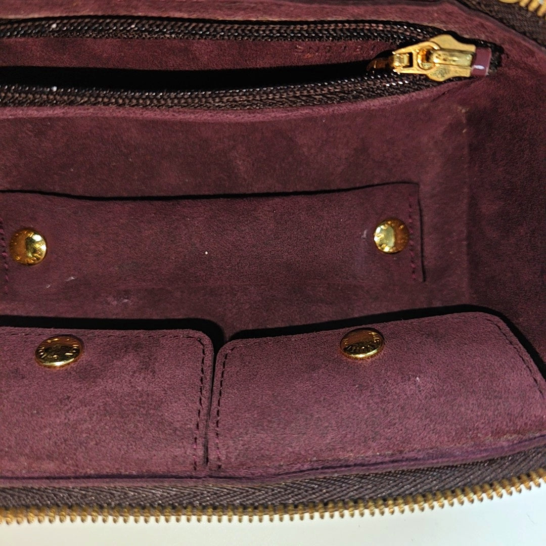 Monogram Patent Leather Top Handle Bag Mini Red