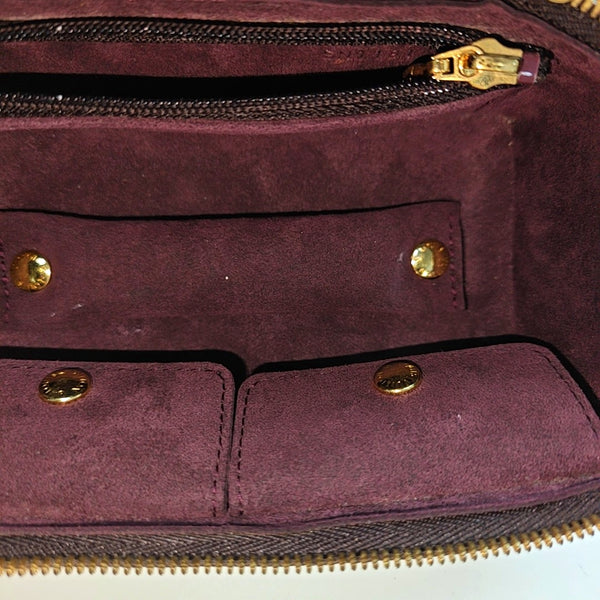 Monogram Patent Leather Top Handle Bag Mini Red