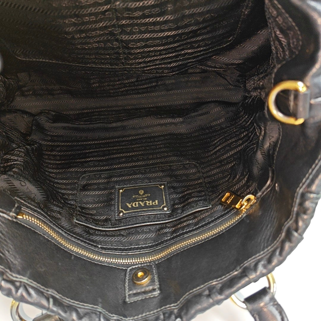 Gaufre Quilted Lambskin Black