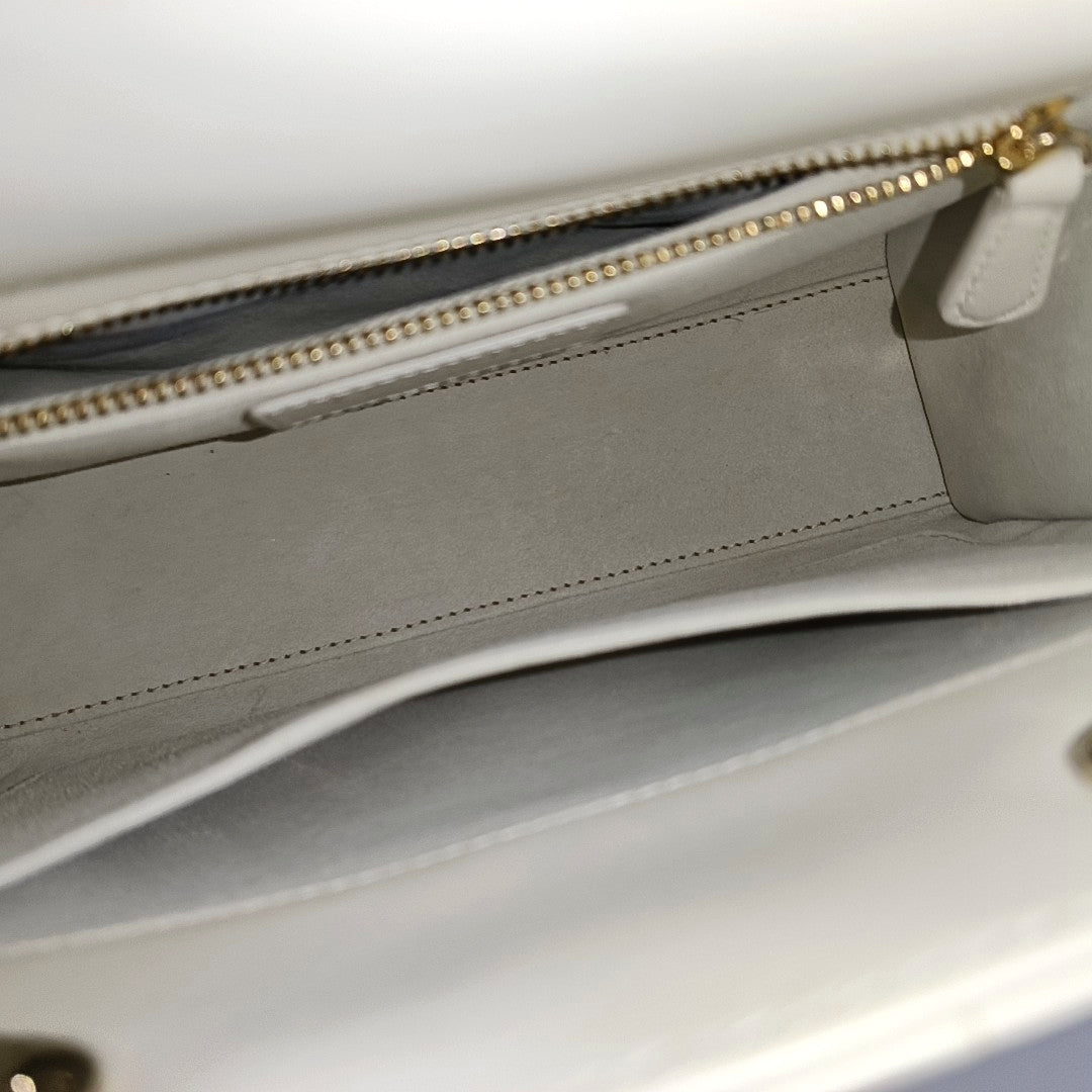 Lady Dior Small Cannage Lambskin White