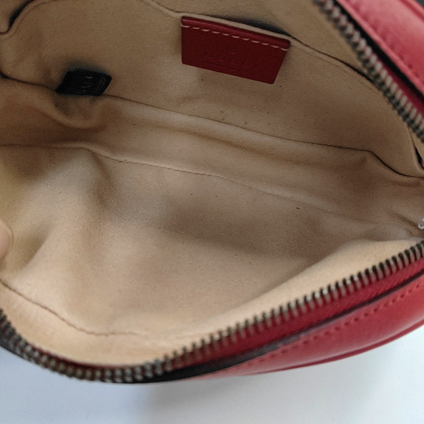 Authenticated pre-owned  GG Marmont Calfskin Red - Belt Bag at Looply