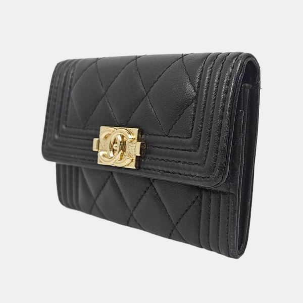 BOY CHANEL Quilted Lambskin Black - Image 3