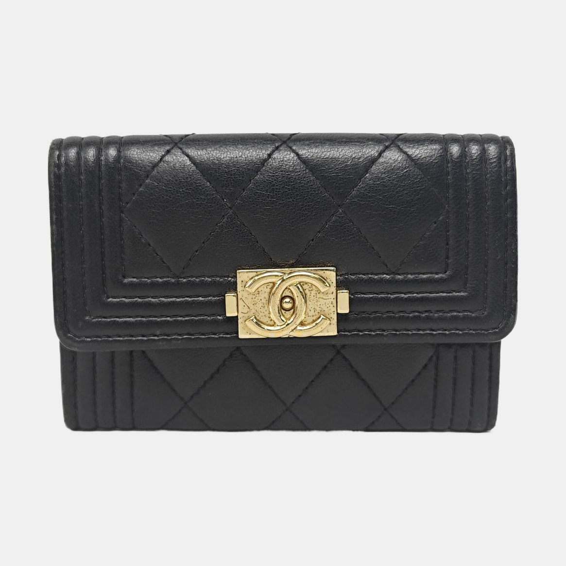 BOY CHANEL Quilted Lambskin Black - Image 8
