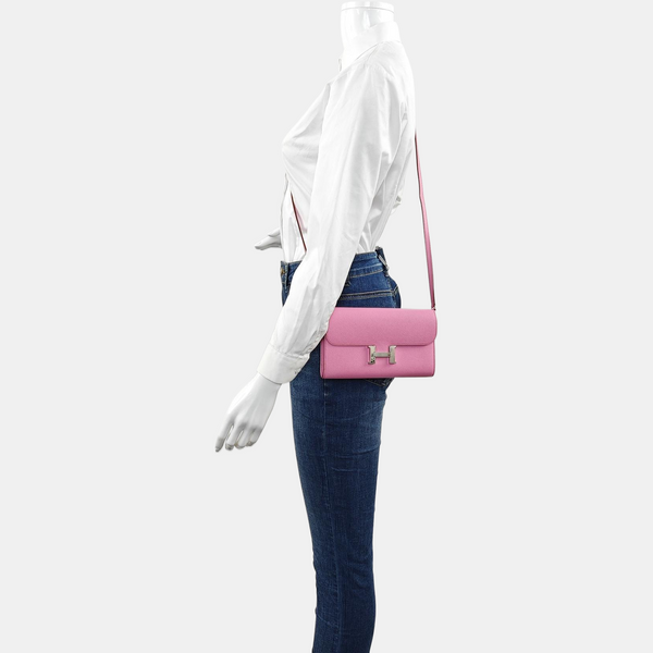 Authenticated pre-owned  Constance Epsom Pink - Shoulder Bag at Looply
