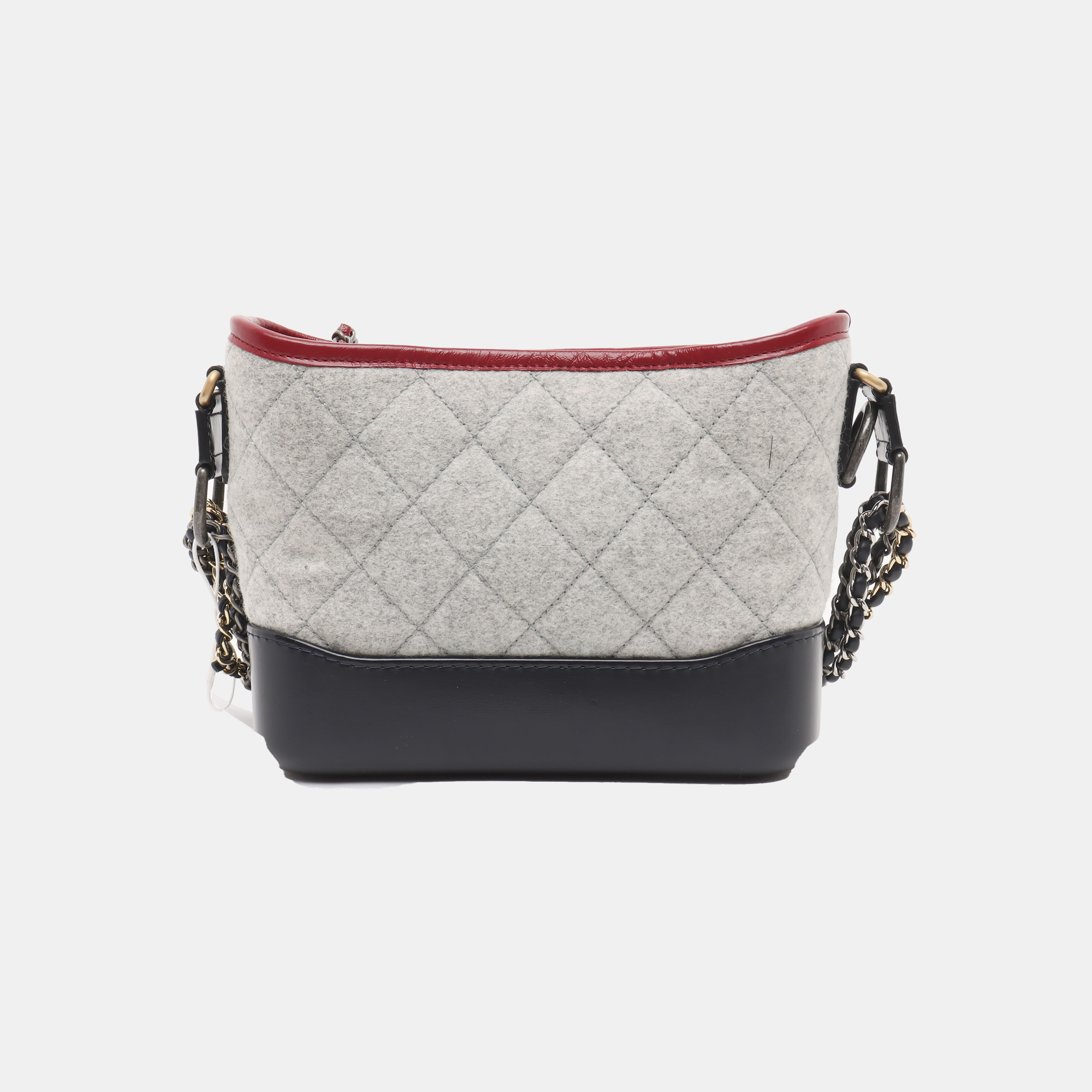 Authenticated pre-owned  Gabrielle Small Quilted Fabric Gray - Handbags at Looply