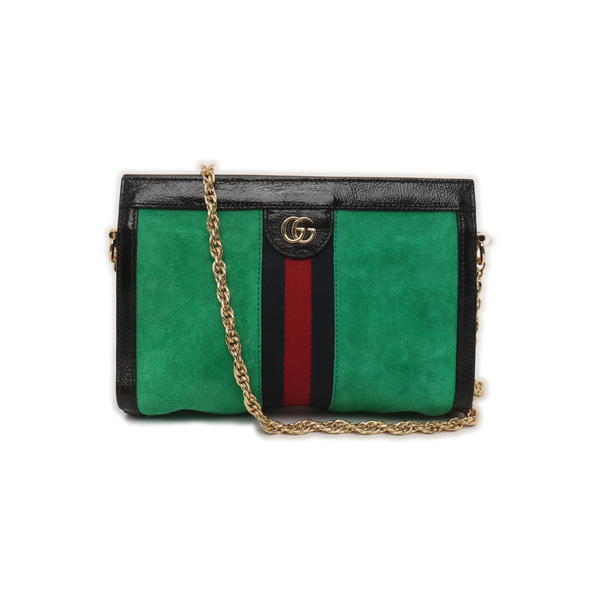Authenticated pre-owned  Ophidia Small Suede Green - Handbags at Looply