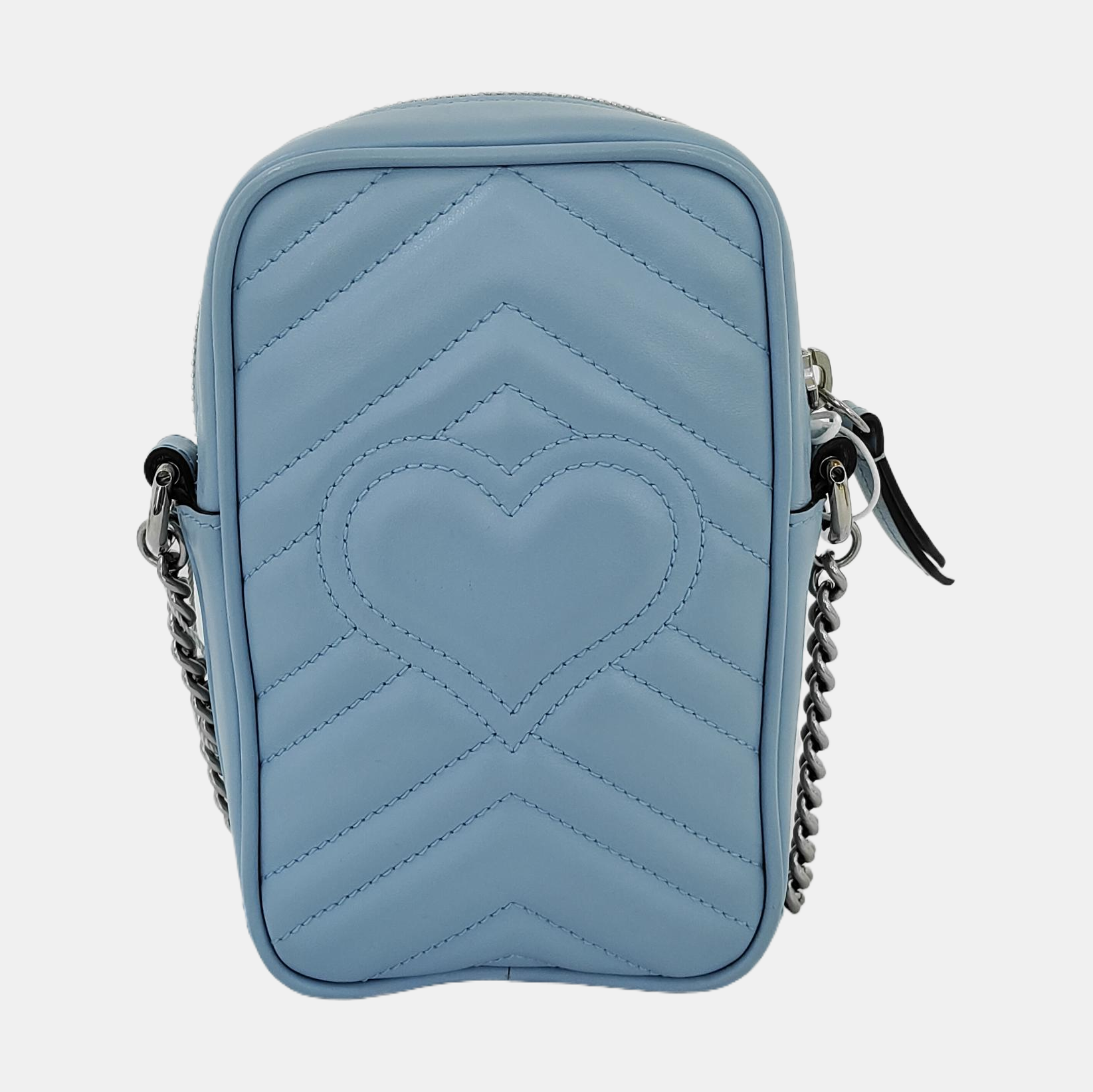 Authenticated pre-owned  GG Marmont Mini Calfskin Blue - Shoulder Bag at Looply
