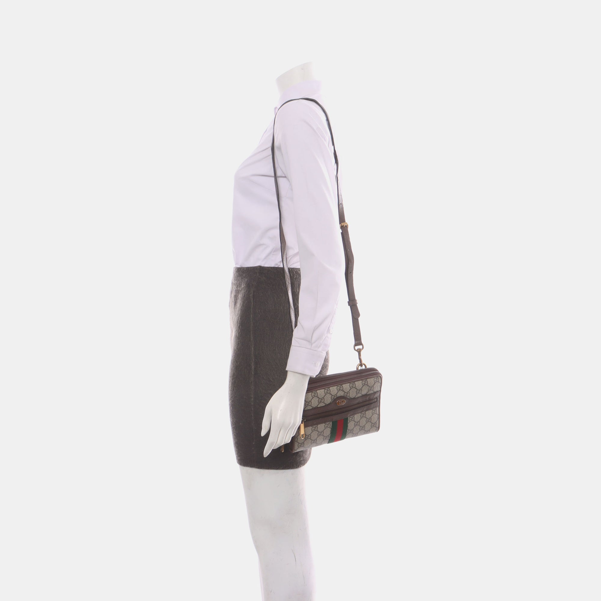 Authenticated pre-owned  Ophidia Monogram Coated Canvas Beige - Crossbody Bag at Looply